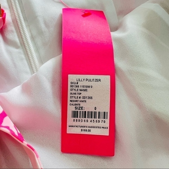 Lilly Pulitzer Olive Top Resort White Caliente Size 0 NWT - Picture 13 of 15